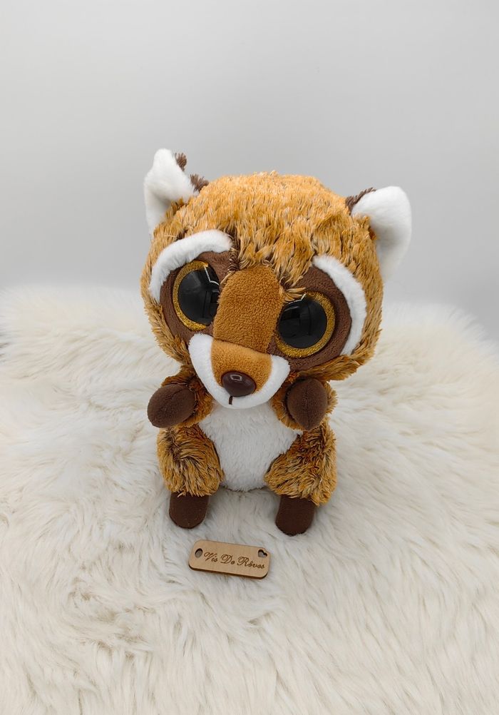 Doudou peluche Rusty Raton Laveur Ty 23 cm