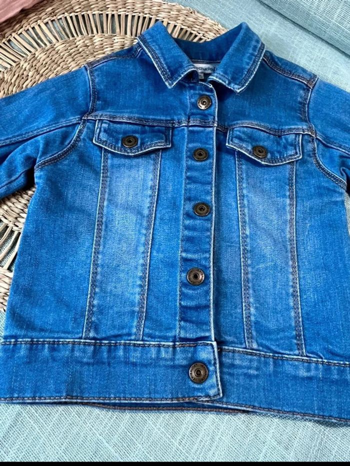 Veste en jean 24 mois broderie - photo numéro 5