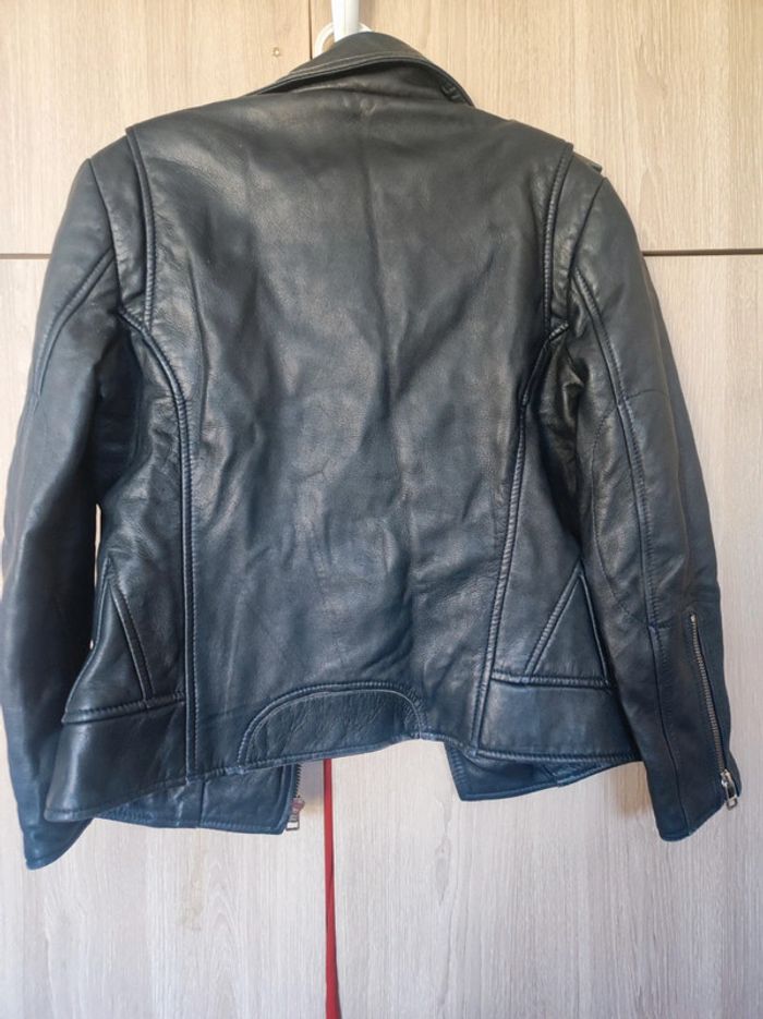 Manteau cuir noir 8 ans Les tanneurs Marrakech - photo numéro 5