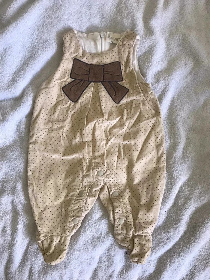 Grenouillère avec tshirt manches longues mixte neuf 🌸 taille 0/3 mois - photo numéro 3