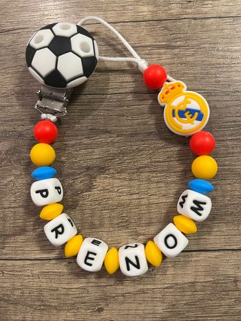 Attache tétine personnalisée Football club Real Madrid