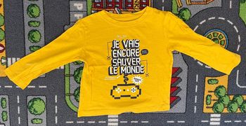 T-shirt manches longues tissaia jaune  3 ans