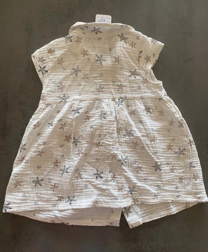 Robe Cotton Fish blanc/bleu marine 24 mois/86 cm [ref.18B038] - photo numéro 4