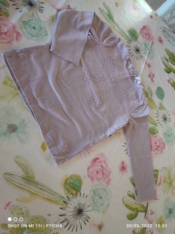 T-shirt manche longue 4 ans fille kid kanai violet