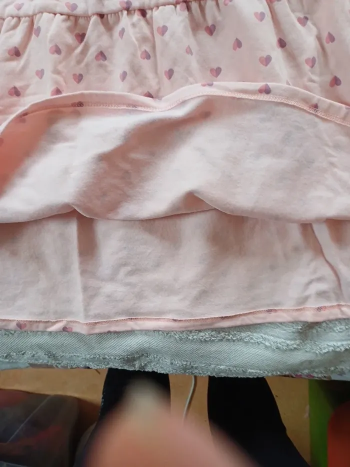 Robe molletonnée rose à petits cœurs - photo numéro 3