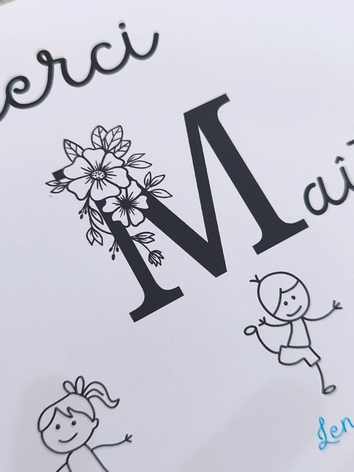 Magnifique Affiche format A3 cadeau Maître fin d'année - photo numéro 3