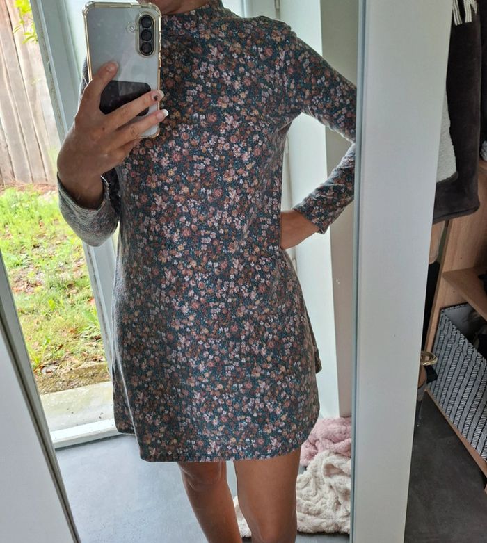 Robe fleurie longue chaude hiver - photo numéro 3