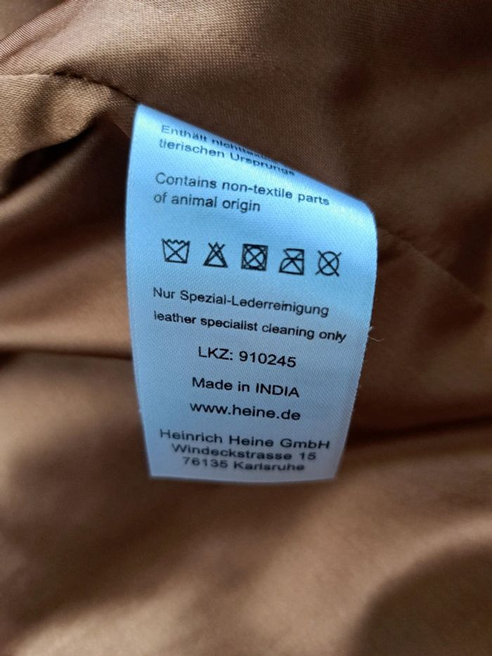 Veste en cuir Camel - photo numéro 8