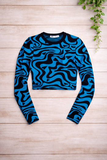 Pull femme ZARA bleu S