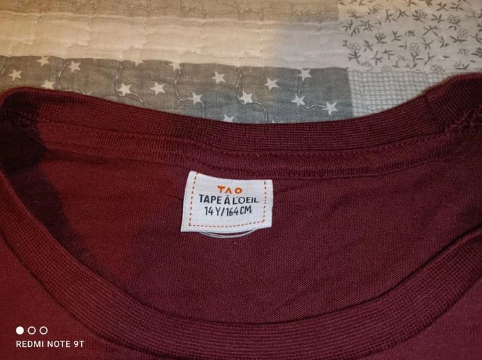 T-shirt manches longues Tape à l'oeil garçon taille 14 ans en excellent état - photo numéro 4