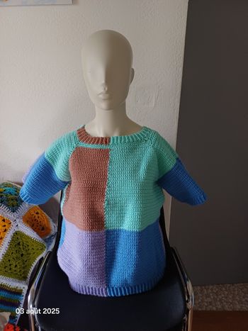 Blouse carré de couleur