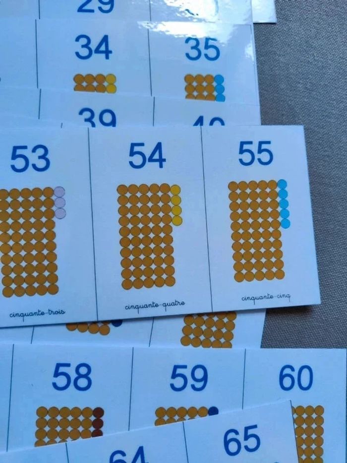 Cartes de nomenclature perles de comptage - photo numéro 6
