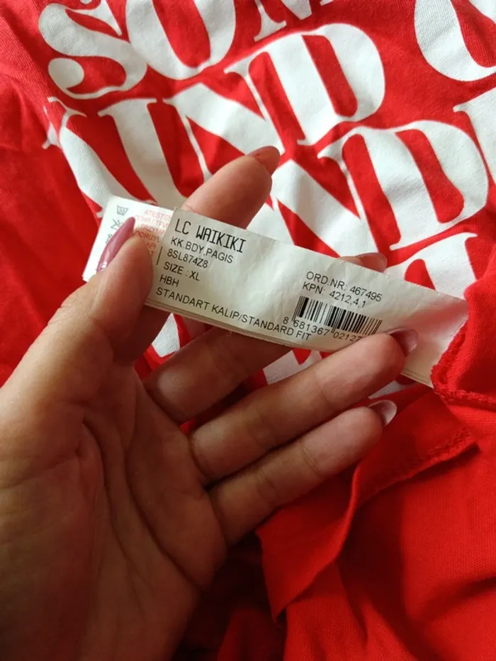 C25 t-shirt rouge LCW XL - photo numéro 5