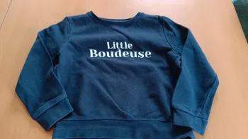 Pull col rond bleu marine