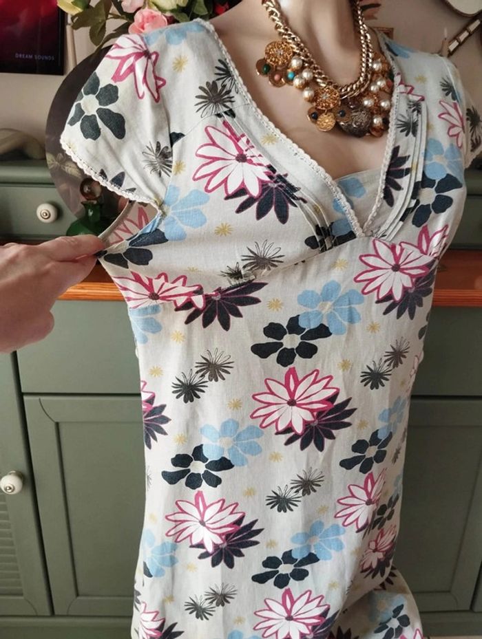 🌾Robe Fleurie en Lin & Coton Mistral T38/40🌾 - photo numéro 11