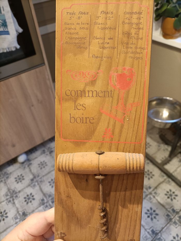 Décoration en bois pour œnologue sommelier vin - photo numéro 2