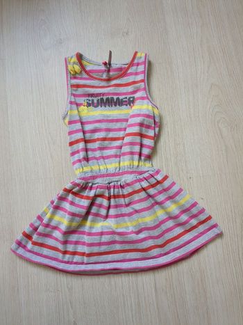 Robe grise à rayures Fruity summer Orchestra 4 ans