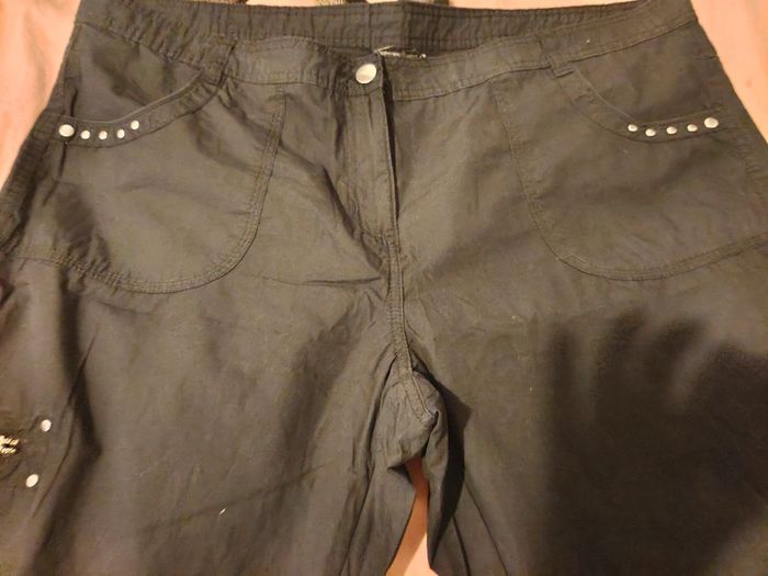 Pantalon pantacourt en toile - photo numéro 3