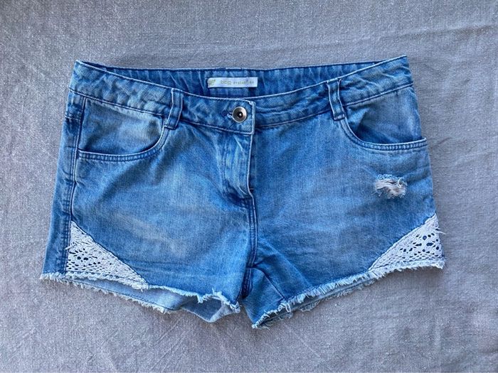 Short jean et dentelle