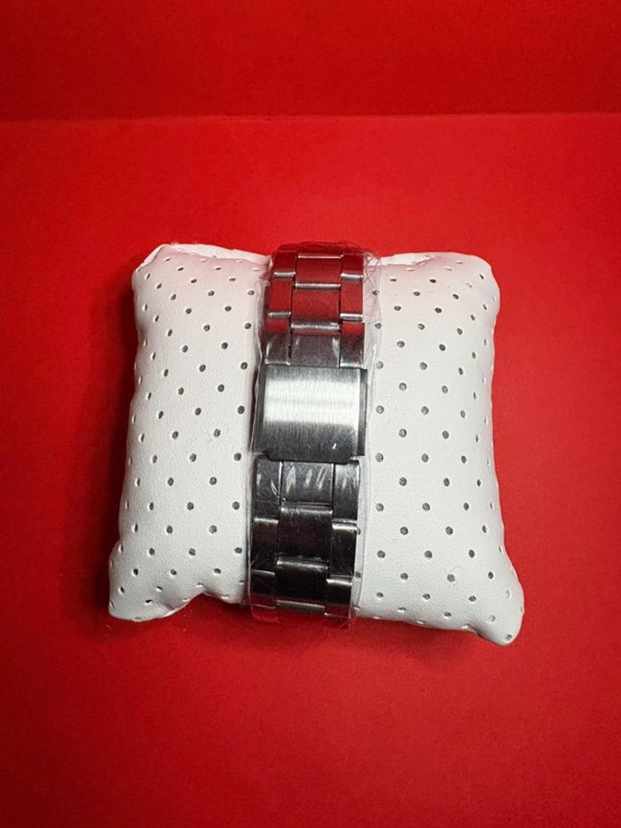 montre Geneva argenté avec cadran noir à quartz pour hommes avec date - photo numéro 6
