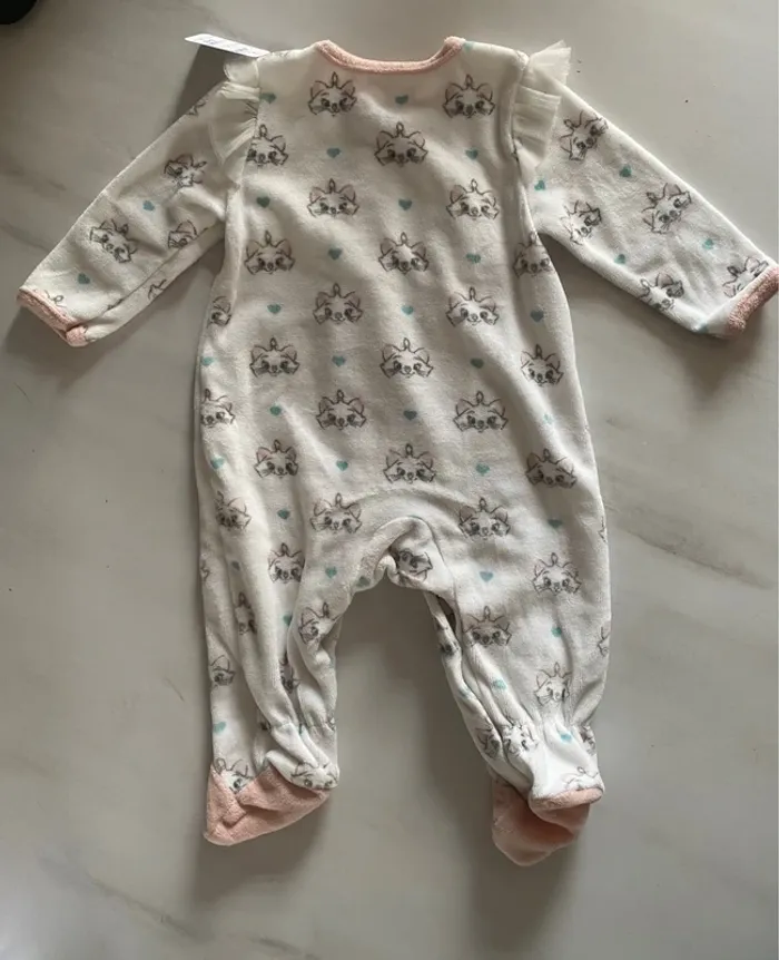 Pyjamas épais blanc Les Aristochats Disney Orchestra 6 mois/67 cm [ref.101B070] - photo numéro 4