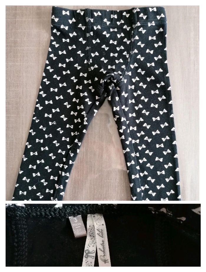 Legging noir imprimé nœud Orchestra 3 mois - photo numéro 2