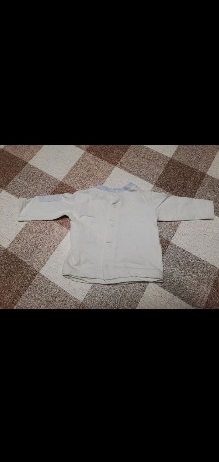 Tee shirt 3 mois blanc manches longues - photo numéro 3