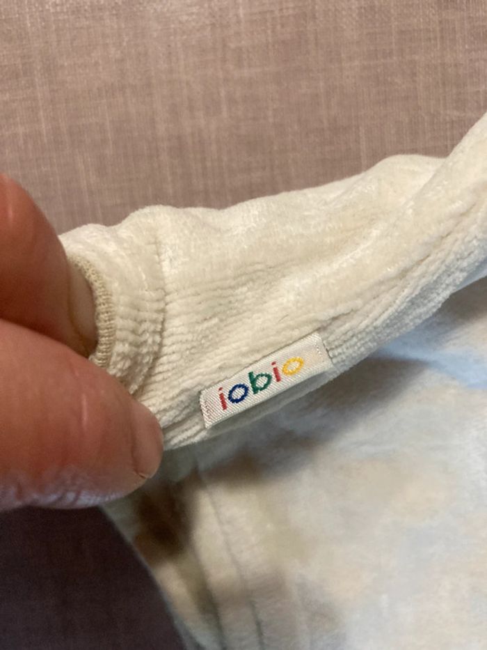 Haut cache-cœur Iobio en velours bio - Taille 50/56 (0-3 mois) - photo numéro 4