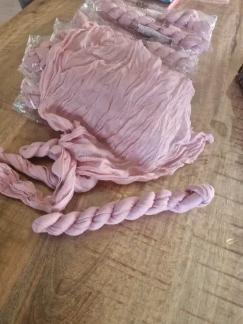 4 chemins de table en gaze mousseline 90 x 180 cm