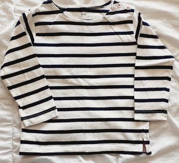 T-shirt marin manches longues fille 3-4 ans / Bout'chou
