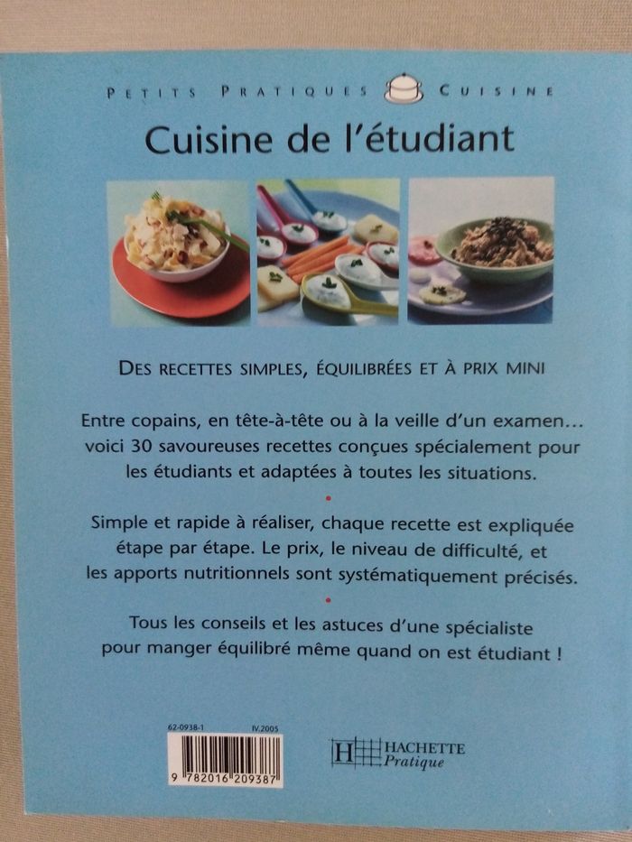 Livre : cuisine de l'étudiant - photo numéro 3