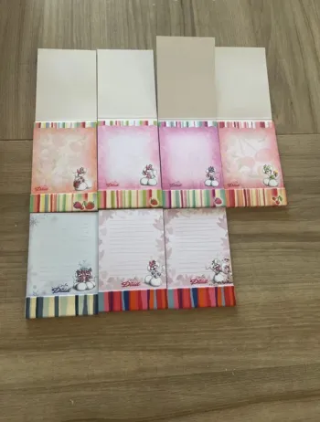 Lot de 7 feuilles de mémos diddl