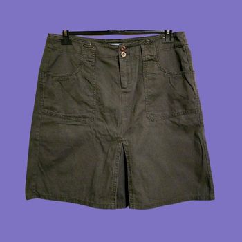 Jupe Courte Droite Fashion Express 100% Coton Poches Plaquées Gris Taille 46 XXXL Très Bon État 
​