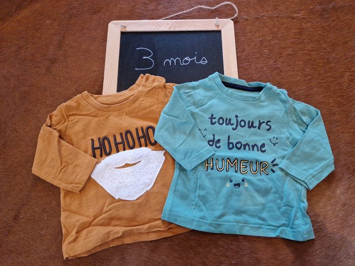 Lot de 2 t-shirts manches longues