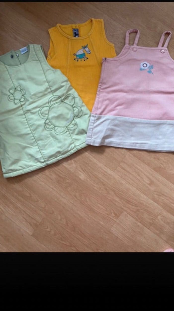 Lot de 3 robes bébé fille 6 mois