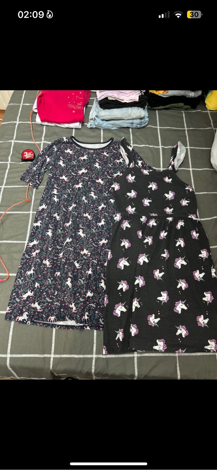 Lot robes licorne