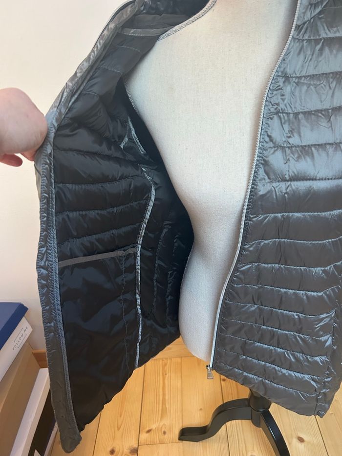 Doudoune fine gris métallisé - taille 40/42 - photo numéro 3