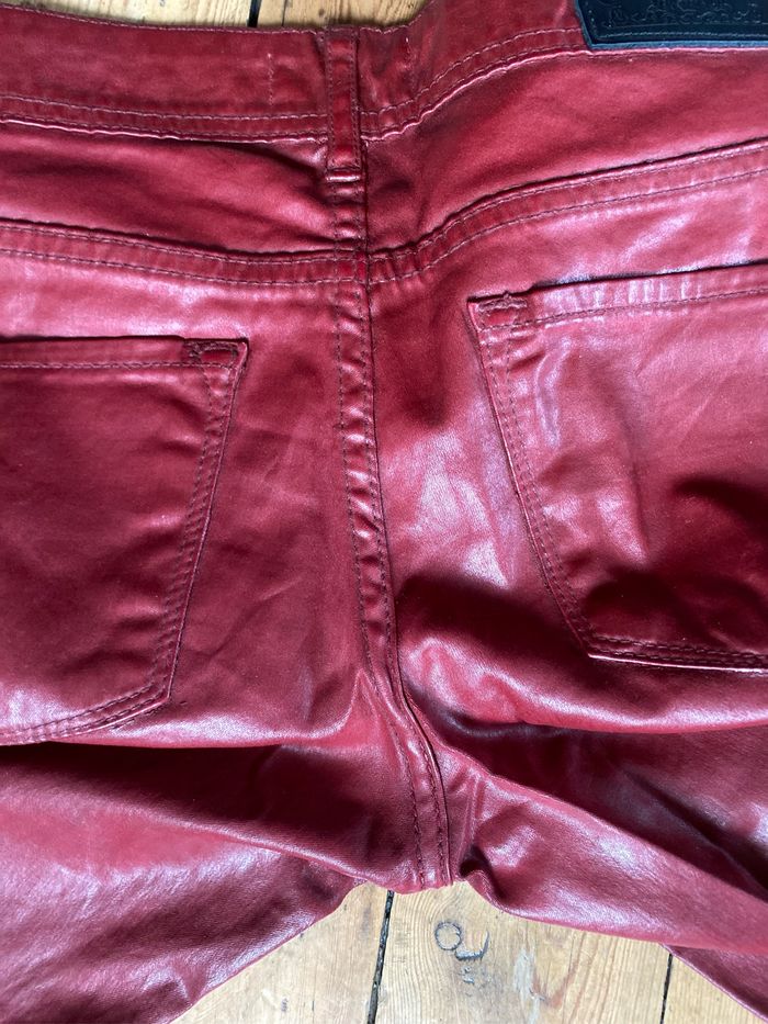 Pantalon jeans enduit bordeaux 14 ans Cimarron - photo numéro 3