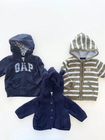 Lot de 3 sweats-shirt gilet 3 mois