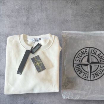 Pull stone island blanc M