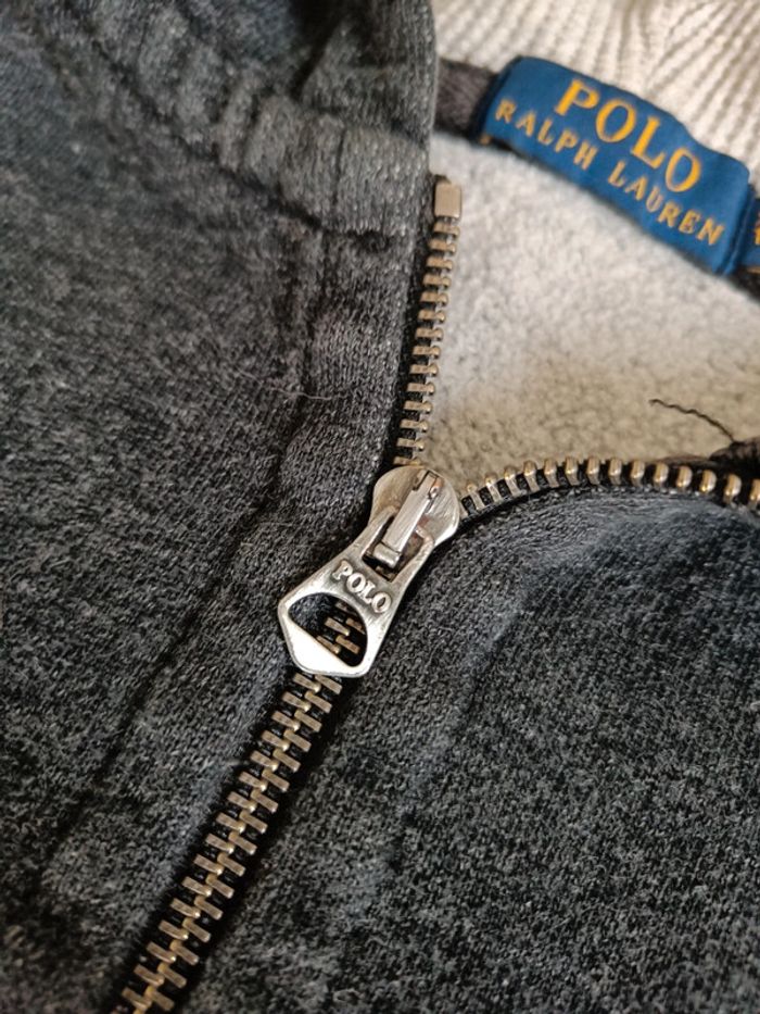 Sweat zip Ralph lauren gris - photo numéro 4