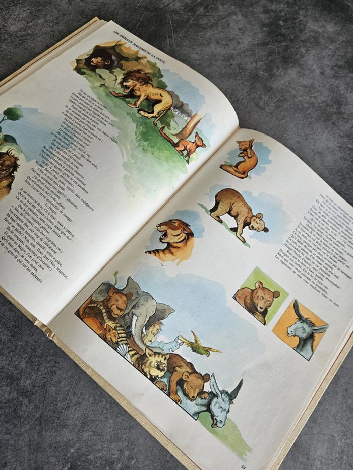 Livre ancien vintage "Les fables" de Jean de la Fontaine - Edition 1954 collector - photo numéro 6