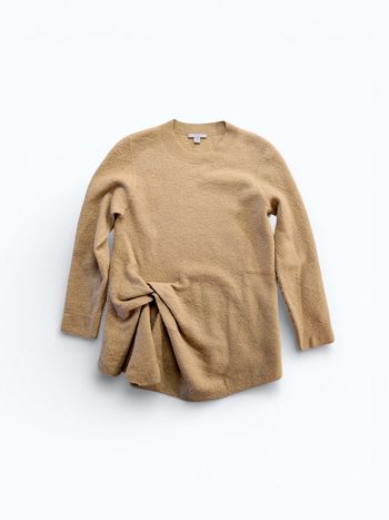 Pull 100% Laine COS marron avec effet torsadé - Taille XS - SK56
