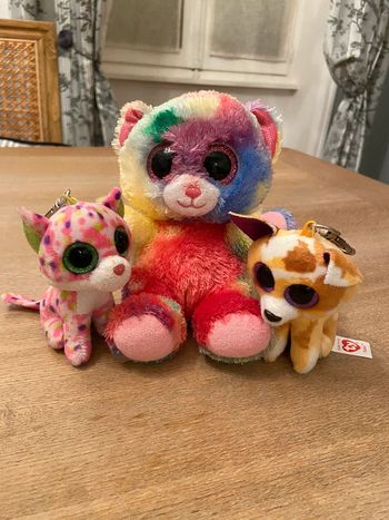1 peluche et 2 peluches porte clé Ty