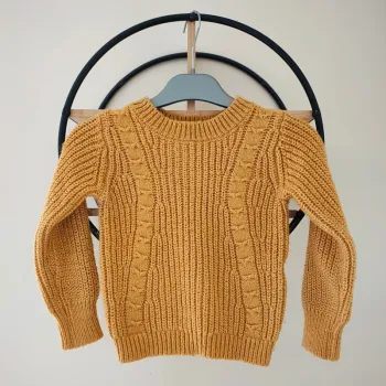 4 ans pull maille Kiabi moutarde