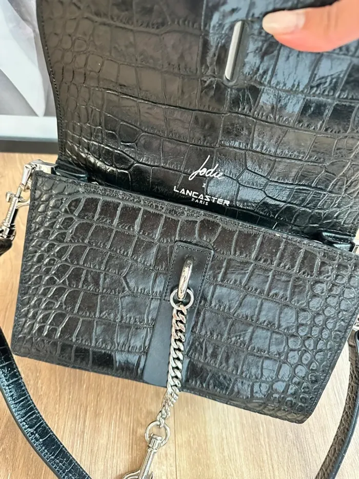 Sac à main Lancaster X jodie la petite frenchie noir - photo numéro 9