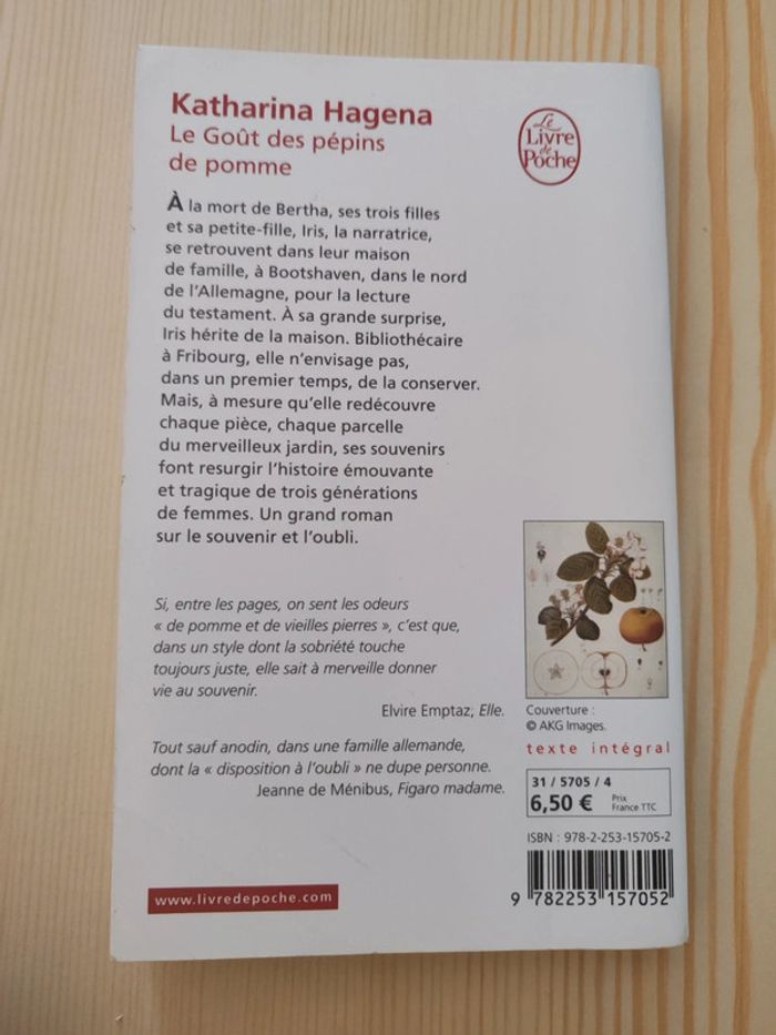 Katharina Hagena 🟣 Le goût des pépins de pomme - photo numéro 2