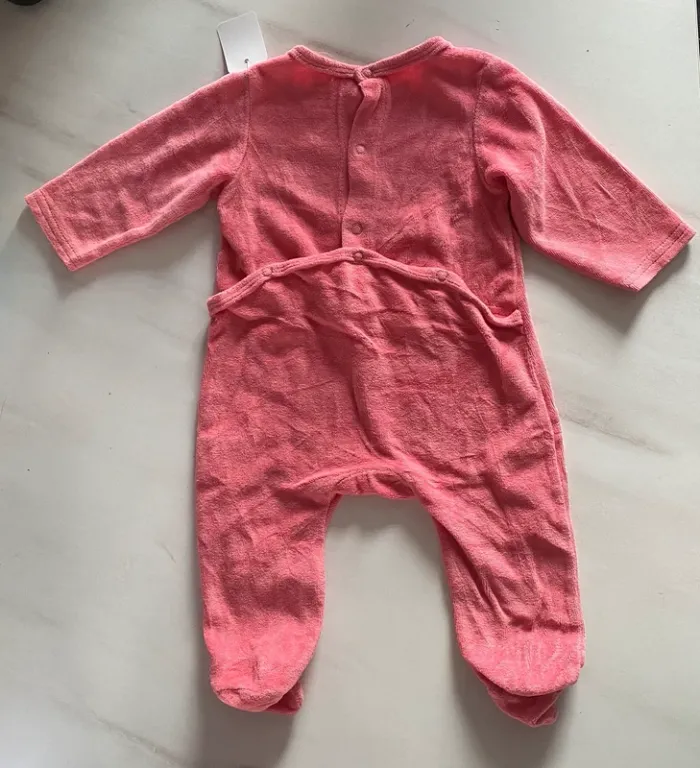 Pyjama épais rose Mots d’Enfants 6 mois/68 cm [ref.111B070] - photo numéro 4