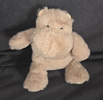 Doudou peluche Hippopotame Hip'cool beige sable 25 cm - Histoire d'ours