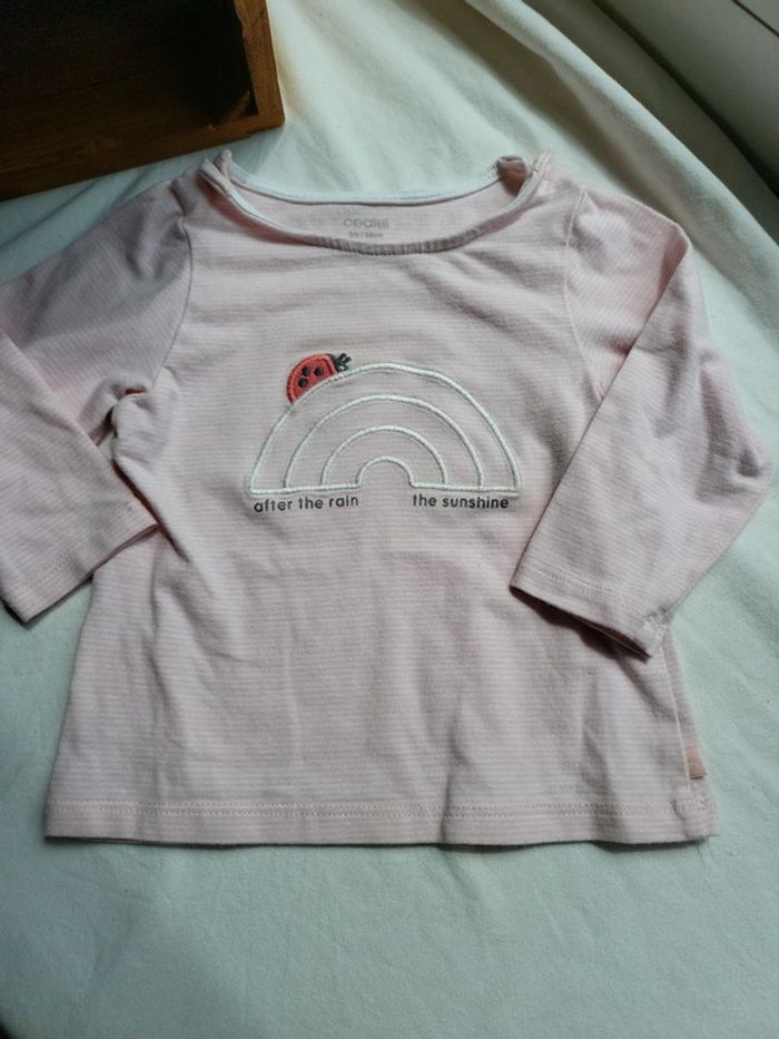 T-shirt rayé coccinelle 6 mois
